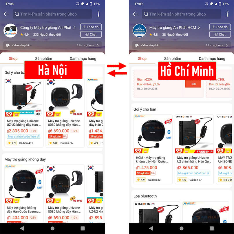 gian hang may tro giang an phat tren shopee