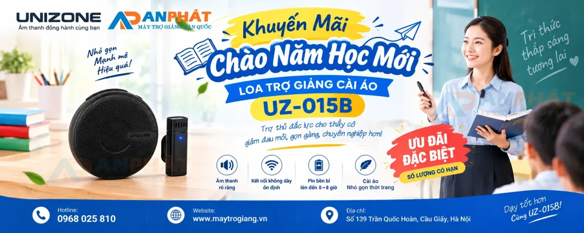 banner khuyen mai nam hoc moi cung loa tro giang uz-015b